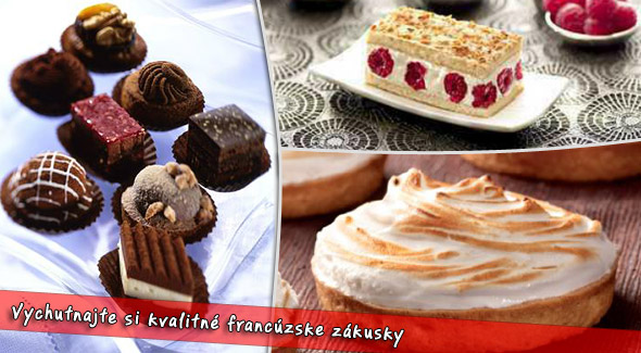 Luxusné francúzske zákusky vyrobené z prvotriednych surovín