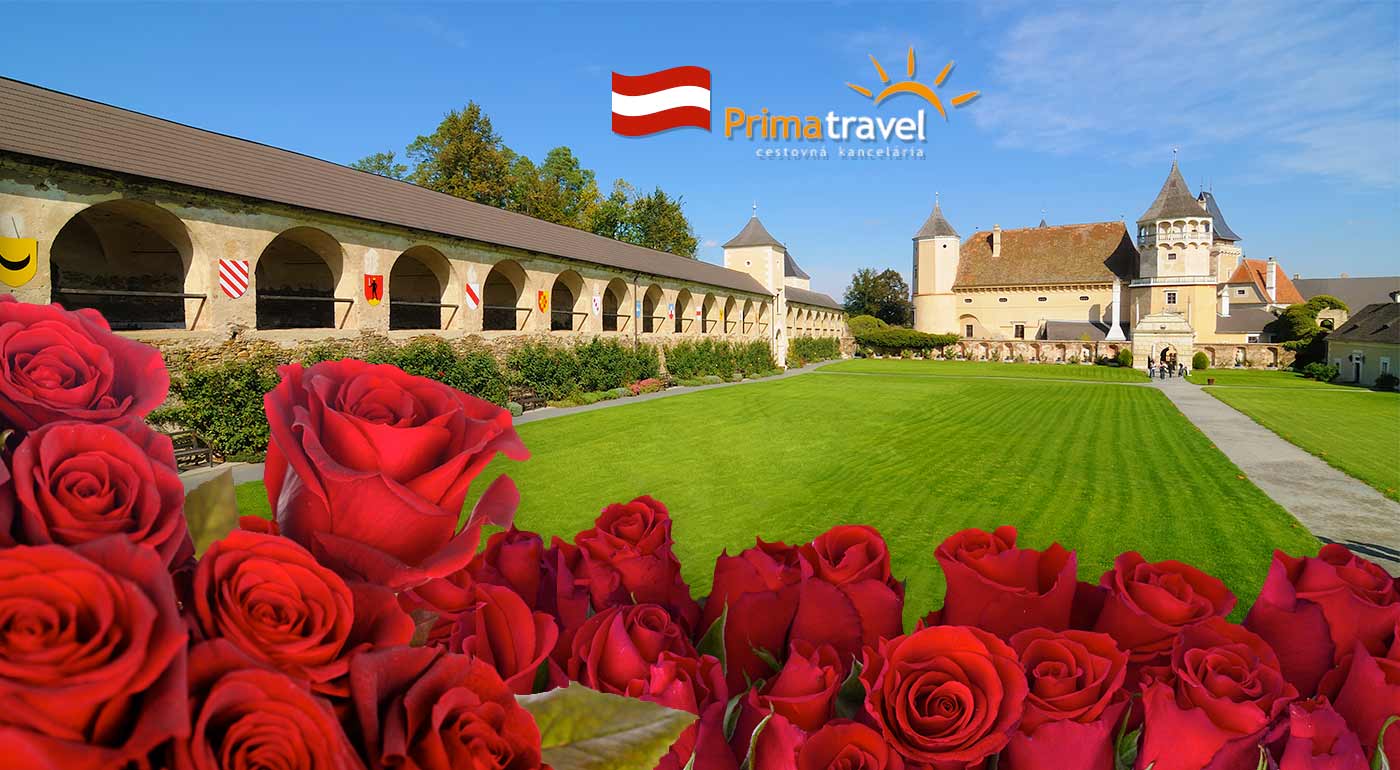 Zámok ruží Rosenburg a Kittenberské záhrady