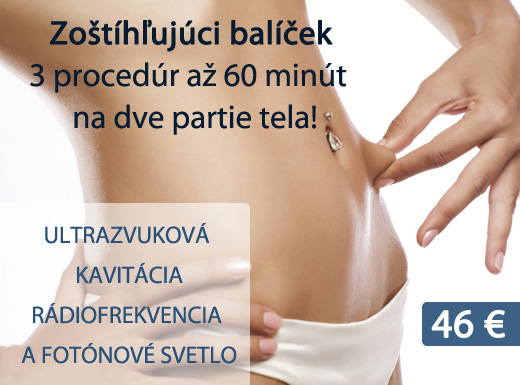 Bezkonkurenčný zoštíhľujúci balíček 3 ošetrení na 