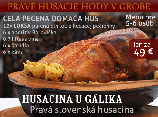 Nechajte sa zasýtiť v Grobe na pravej husacej párt