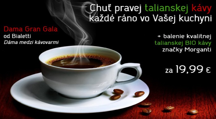 Doprajte si chuť pravej talianskej kávy každý deň 