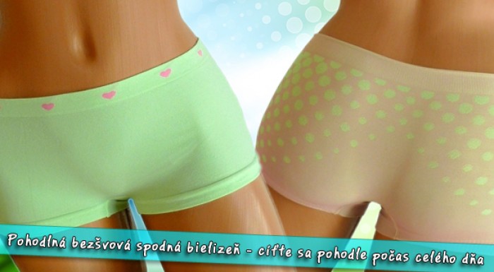 Bezšvová spodná bielizeň. Výhodné balenie bezšvových dámskych nohavičiek - 3 kusy.