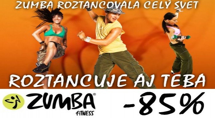 Bláznivá zľava 85% - ZUMBA za neuveriteľných 50 ce