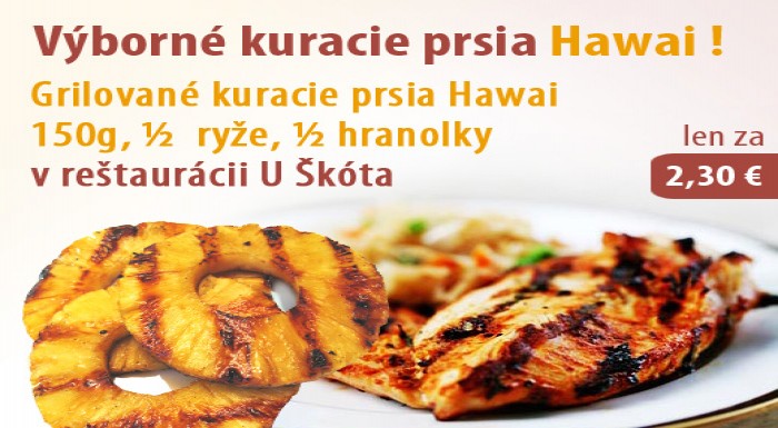 Vychutnajte si výborné jedlo v reštaurácii U Škóta