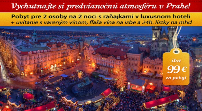 Vychutnajte si čarovnú predvianočnú Prahu! Pobyt p