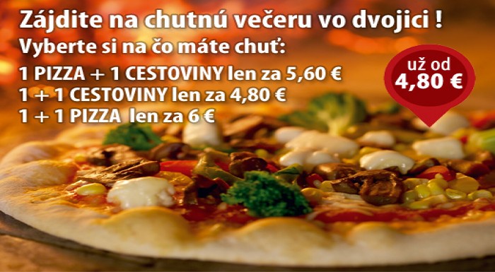 Zájdite na chutnú večeru vo dvojici. Vyberte si na