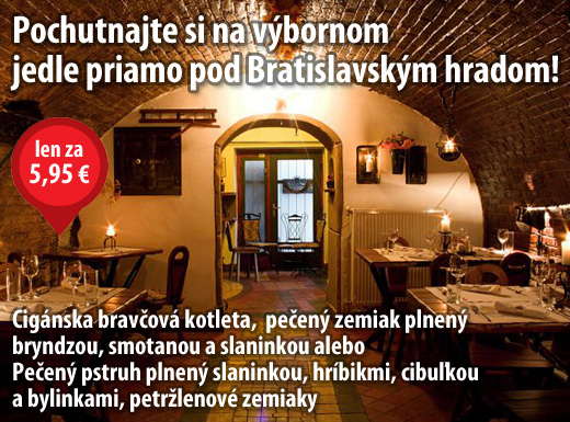 Vychutnajte si výborné jedlo priamo pod Bratislavs