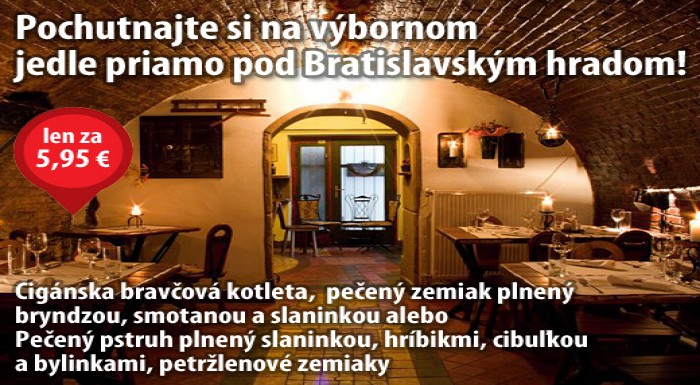 Vychutnajte si výborné jedlo priamo pod Bratislavs