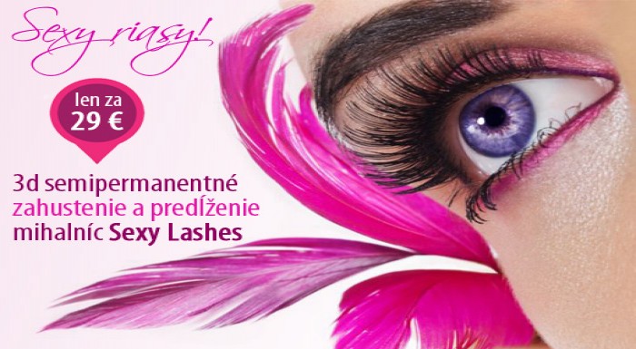 Nádherné sexy riasy vďaka 3d semipermanentnému zah