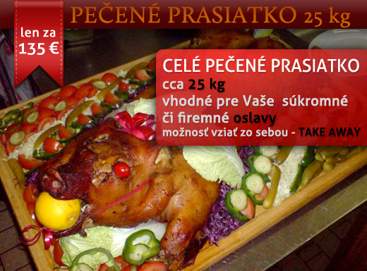 CHUTNÉ PEČENÉ PRASIATKO pre vašu súkromnú či firem