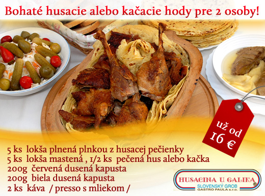 Pochutnajte si na výbornej husacinske alebo kačaci