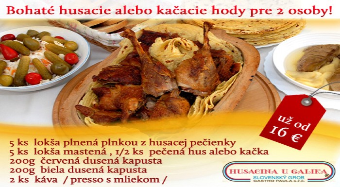 Pochutnajte si na výbornej husacinske alebo kačaci
