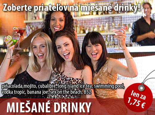 Zoberte priateľov na úžasné miešané drinky podľa V