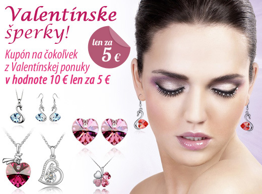 VALENTÍNSKE ŠPERKY so Swarovského kryštálmi za skv