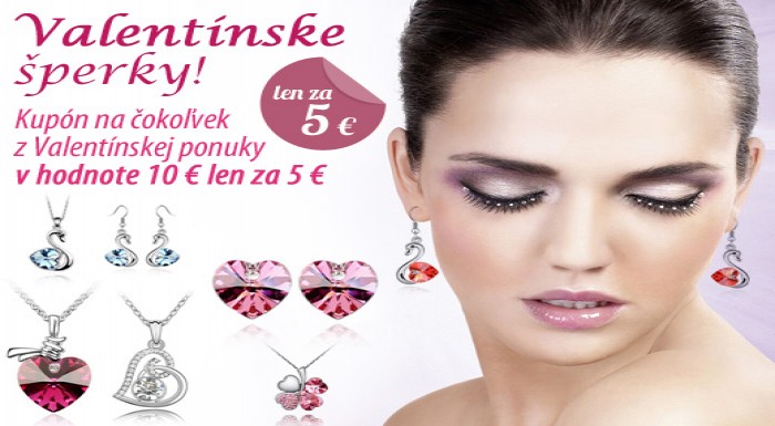 VALENTÍNSKE ŠPERKY so Swarovského kryštálmi za skv