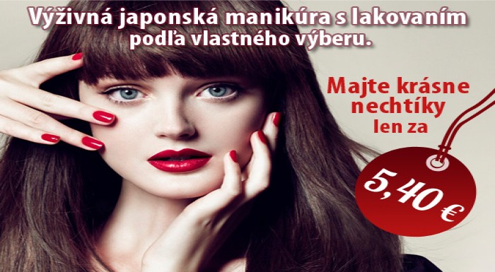Výživná japonská manikúra s lakovaním podľa vlastn