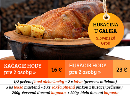 Pochutnajte si na vynikajúcej husacinke alebo kača