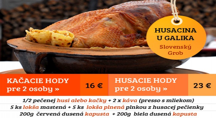 Pochutnajte si na vynikajúcej husacinke alebo kača