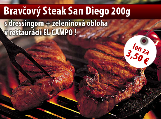 Zažite naozajstný gurmánsky zážitok! Bravčový Stea