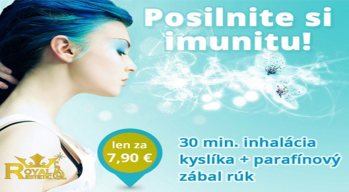 Posilnite si svoju imunitu! 30 min. inhalácia kysl