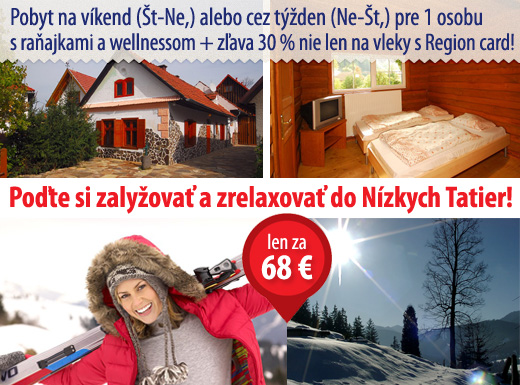 Lyžovačka v Tatrách! Za jednotnú cenu 68 Eur na os