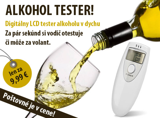 Digitálny LCD tester alkoholu v dychu - otestujte 