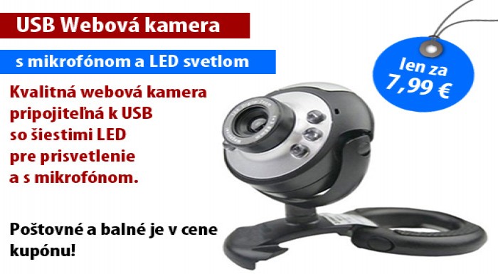 Kvalitná webová kamera  pripojiteľná k USB  so šie