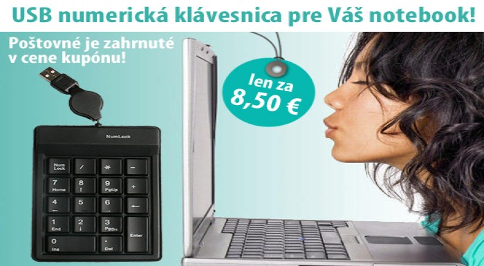 Praktická a účelná externá numerická klávesnica pr