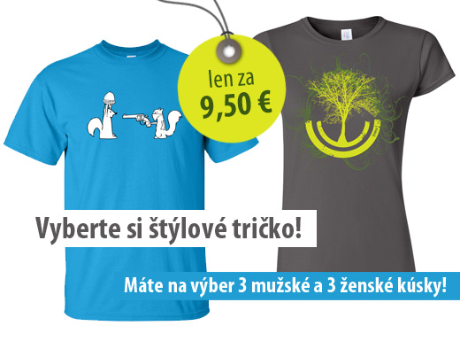 Vyberte si štýlové tričko na leto za skvelú cenu! 