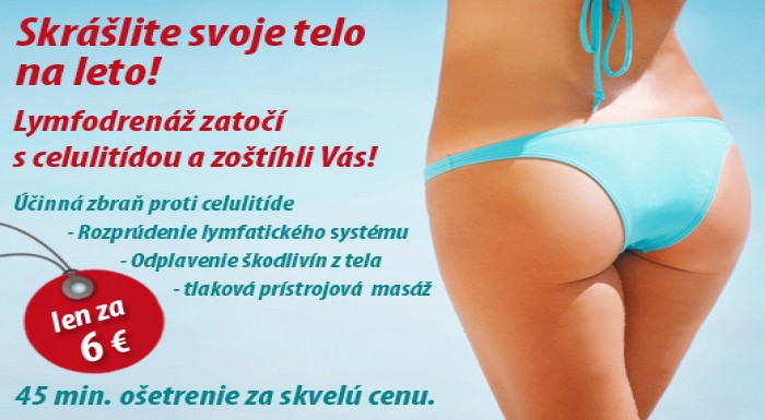 Trápi Vás celulitída? Lymfodrenáž Vám pomôže odstr