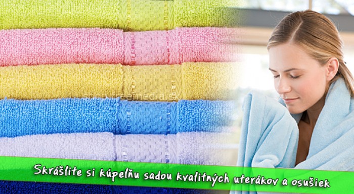 Praktická sada: 1 uterák a 1 osuška aj s poštovným za akciovú cenu.