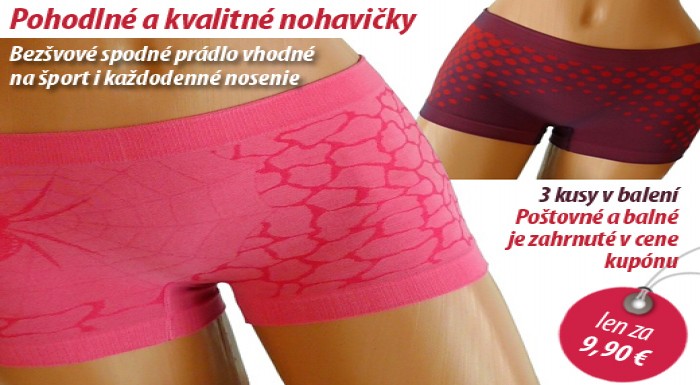 Príjemné a pohodlné spodné prádlo na každodenné no