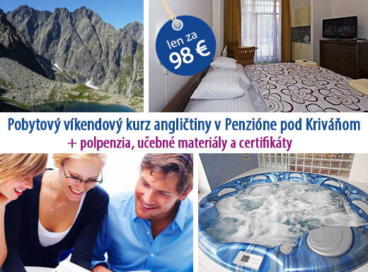 Pobytový víkendový kurz ANGLIČTINY pre začiatočník