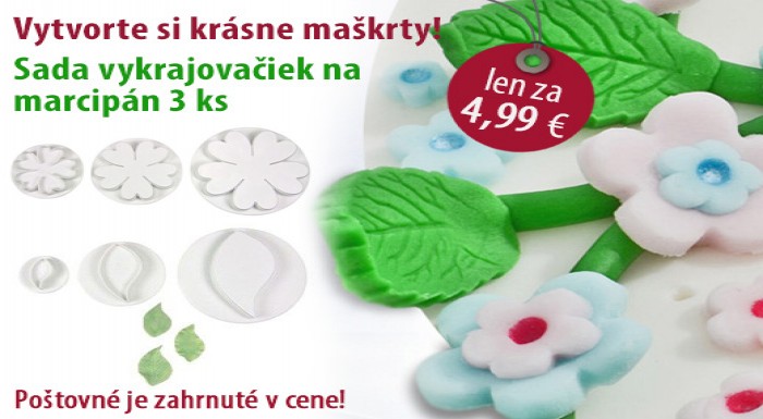 Vytvárajte krásne marcipánové maškrty! Sada vykraj