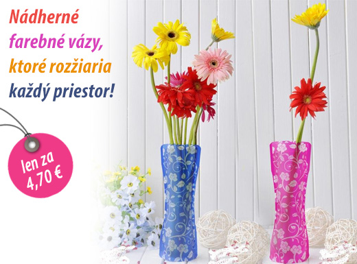 Skrášlite každý priestor nádhernou farebnou vázou!
