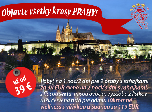 Vychutnajte si romantiku a krásu Prahy už od 39 €!