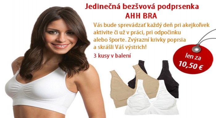 Skvelá bezšvová podprsenka AHH BRA zvýrazní krivky