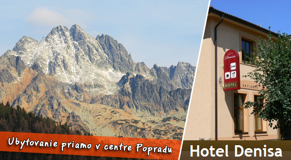 3 dni v centre Popradu pre 2 osoby v rodinnom hoteli Denisa.