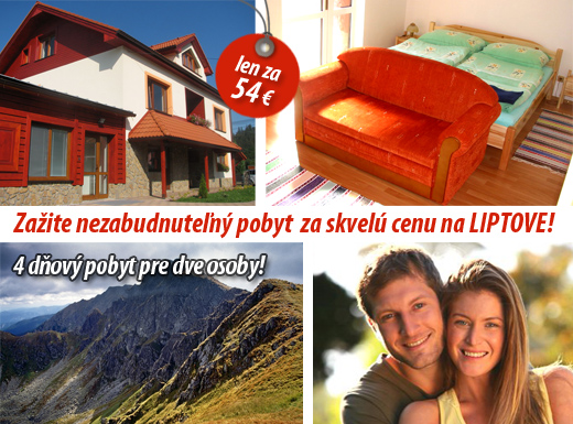 Nezabudnuteľný pobyt na LIPTOVE! Ubytovanie až na 