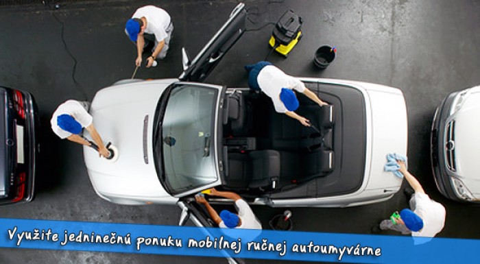 Mobilná ručná autoumyváreň za polovičnú cenu v Bratislave a okolí.