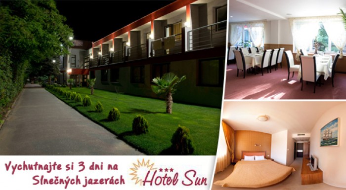 Luxusný pobyt v trojhviezdičkovom hoteli Sun*** na Slnečných jazerách. Polpenzia, wellness, zľava na vstupné do aquaparku Senec v cene.