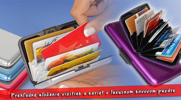 Luxusný kovový vizitkár vrátane poštovného.