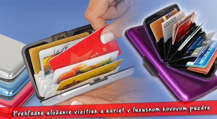 Luxusný kovový vizitkár vrátane poštovného.